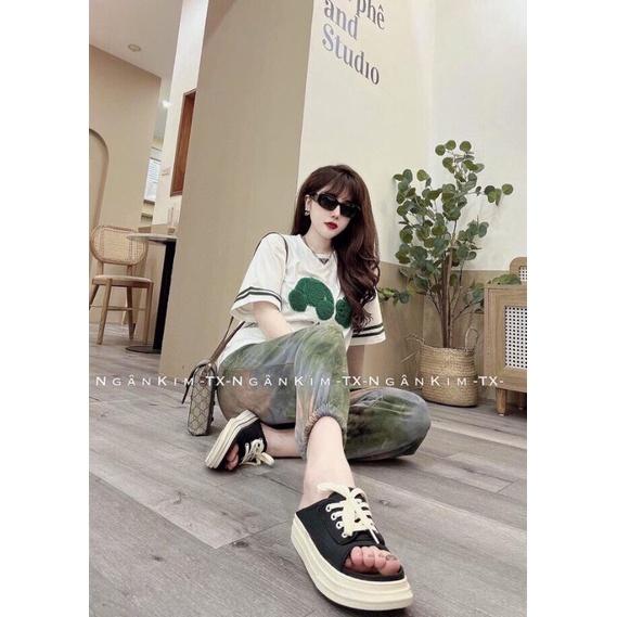 Bộ đồ nữ form rộng thêu loho nhập quảng châu đẹp xuất sắc