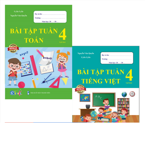 Sách - Combo Bài Tập Tuần Toán và Tiếng Việt 4 - Tập 2