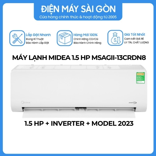 Điều Hòa Midea 12000Btu 1 Chiều Inverter MSAGII-13CRDN8 Mới 2023 - Hàng chính hãng