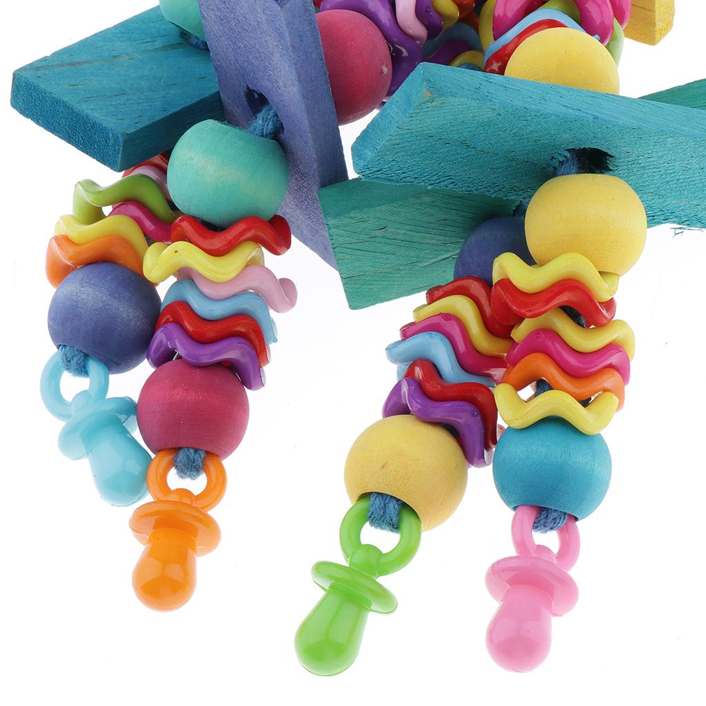 Parrot Chew Toy Cage Hanging Swing Rope Parakeet Cockatoo Budgie Macaws