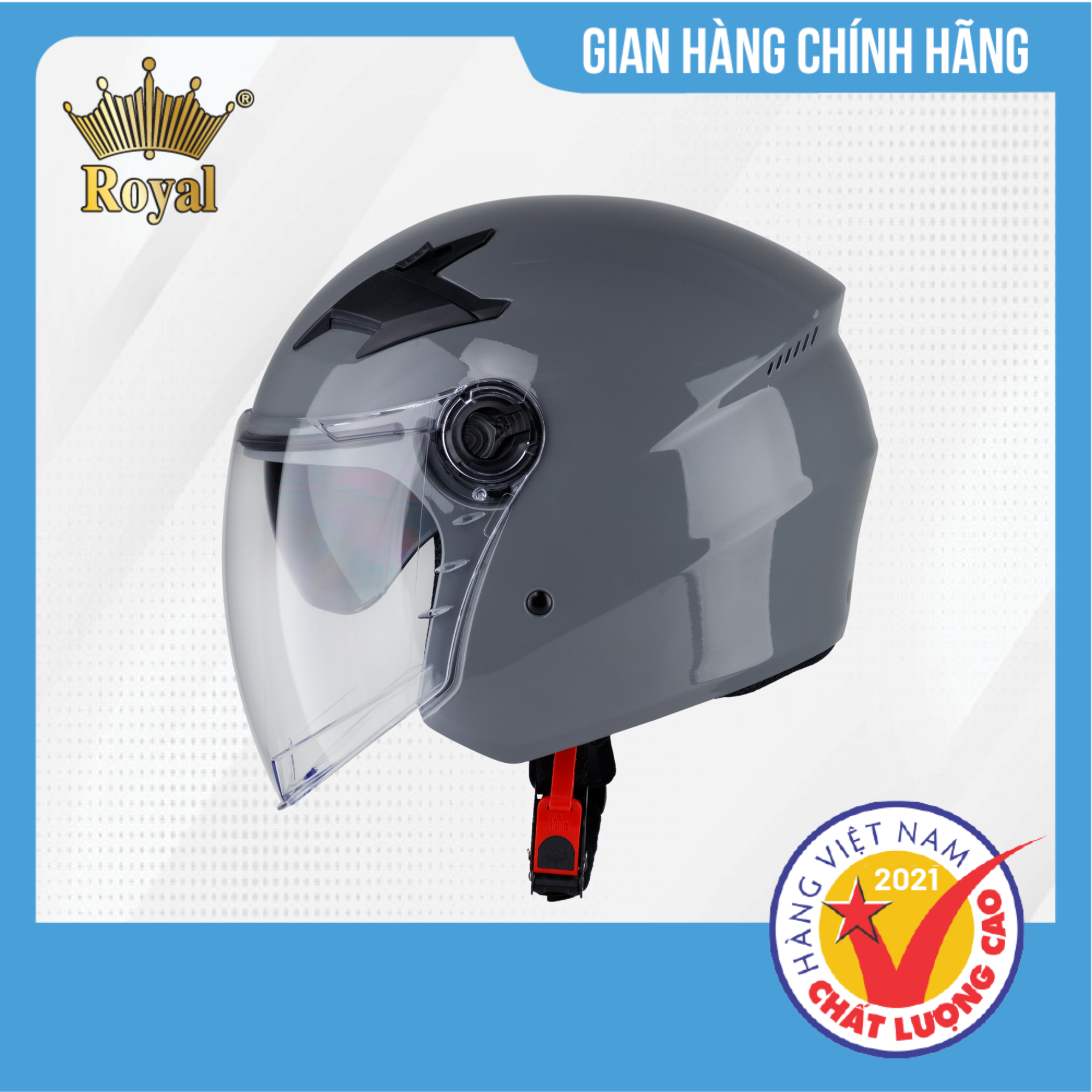 Mũ Bảo Hiểm 3/4 Đầu Royal M268 2 Kính Thời Thượng, Tiện Nghi