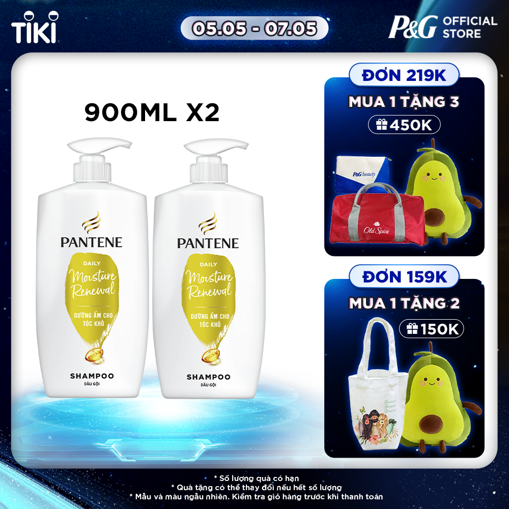 Combo 2 Dầu Gội PANTENE Dưỡng Ẩm Mỗi Ngày 900g/900ml