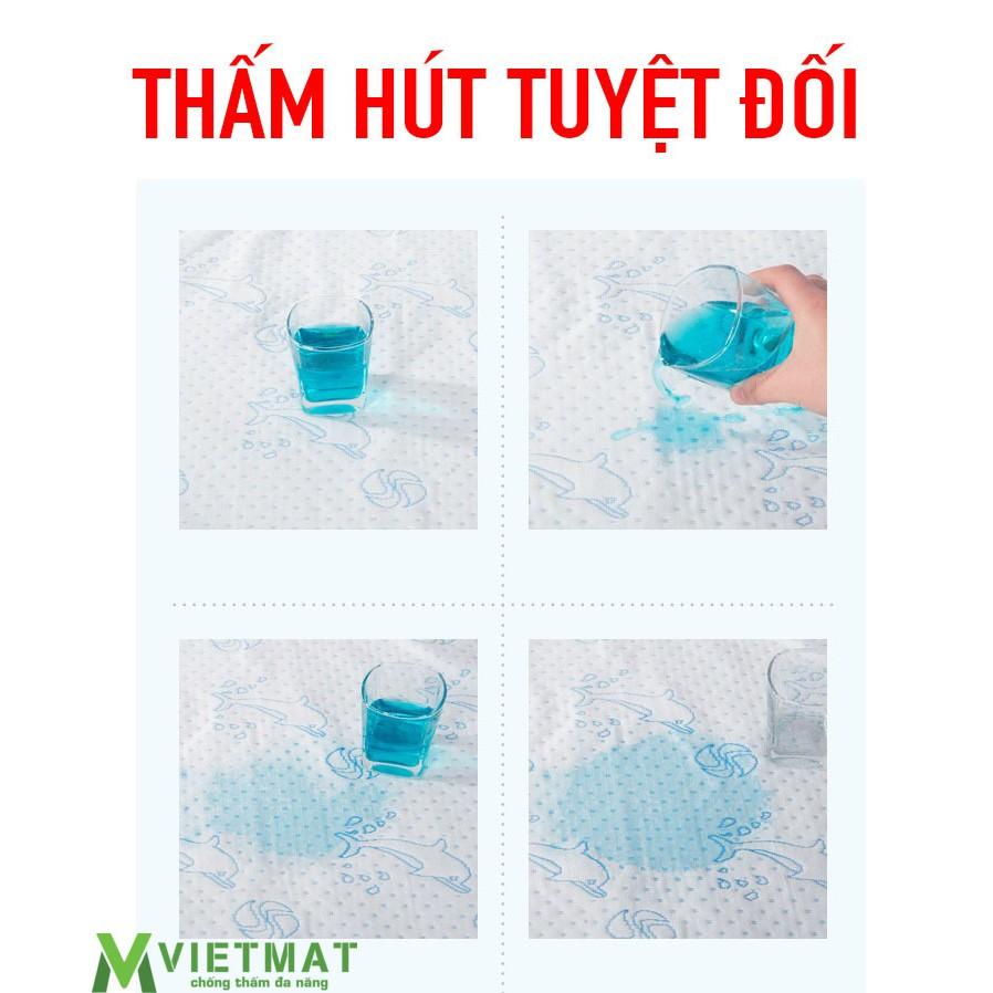 Combo 3 tấm size 50x70cm - Tấm lót chống thấm cotton 4 lớp VIETMAT, hàng Việt Nam chất lượng cao