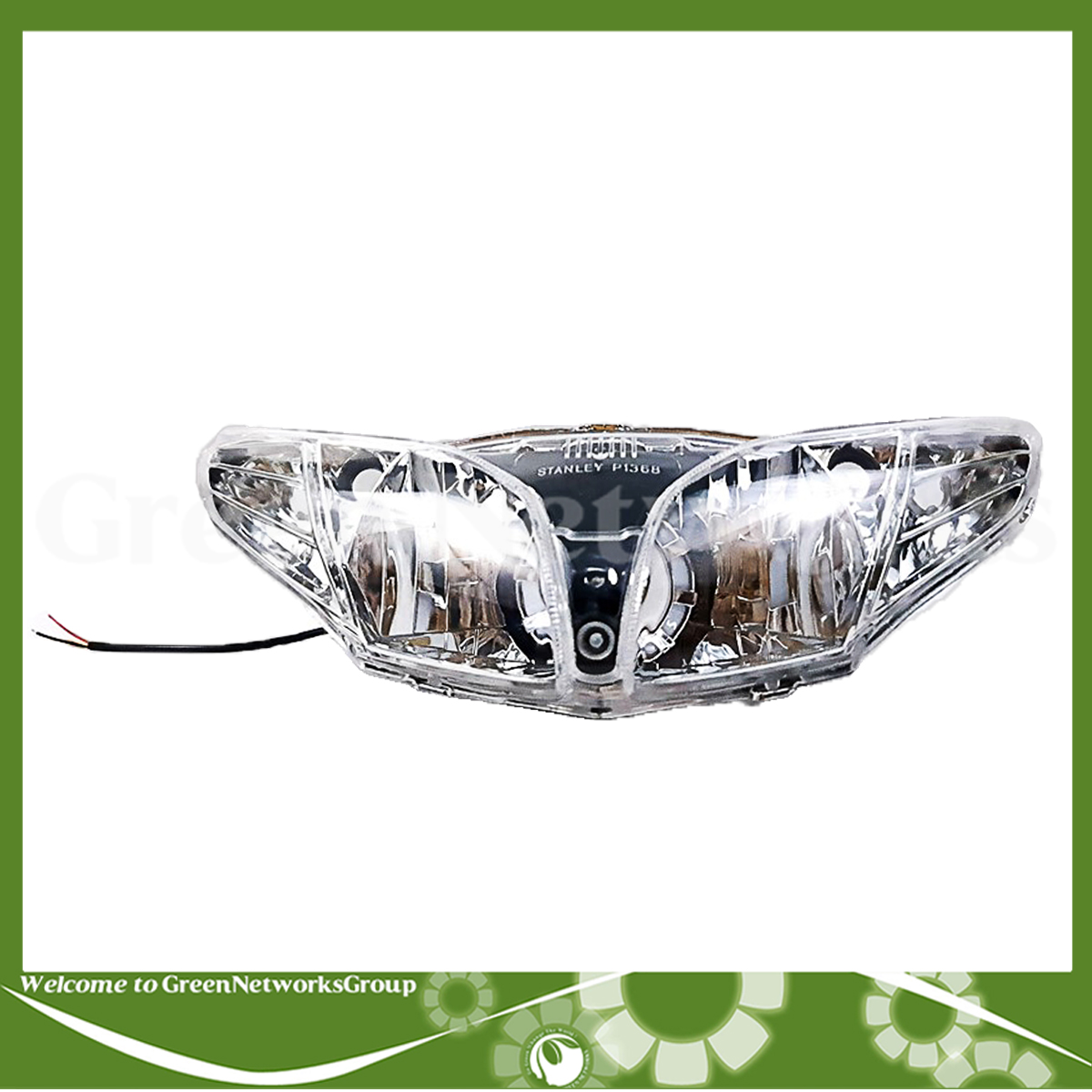 Bộ đèn pha bi cầu mắt cú dành cho xe Jupiter MX ( 4 chế độ ) chớp trắng , cos pha trắng , led màu Green Networks Group