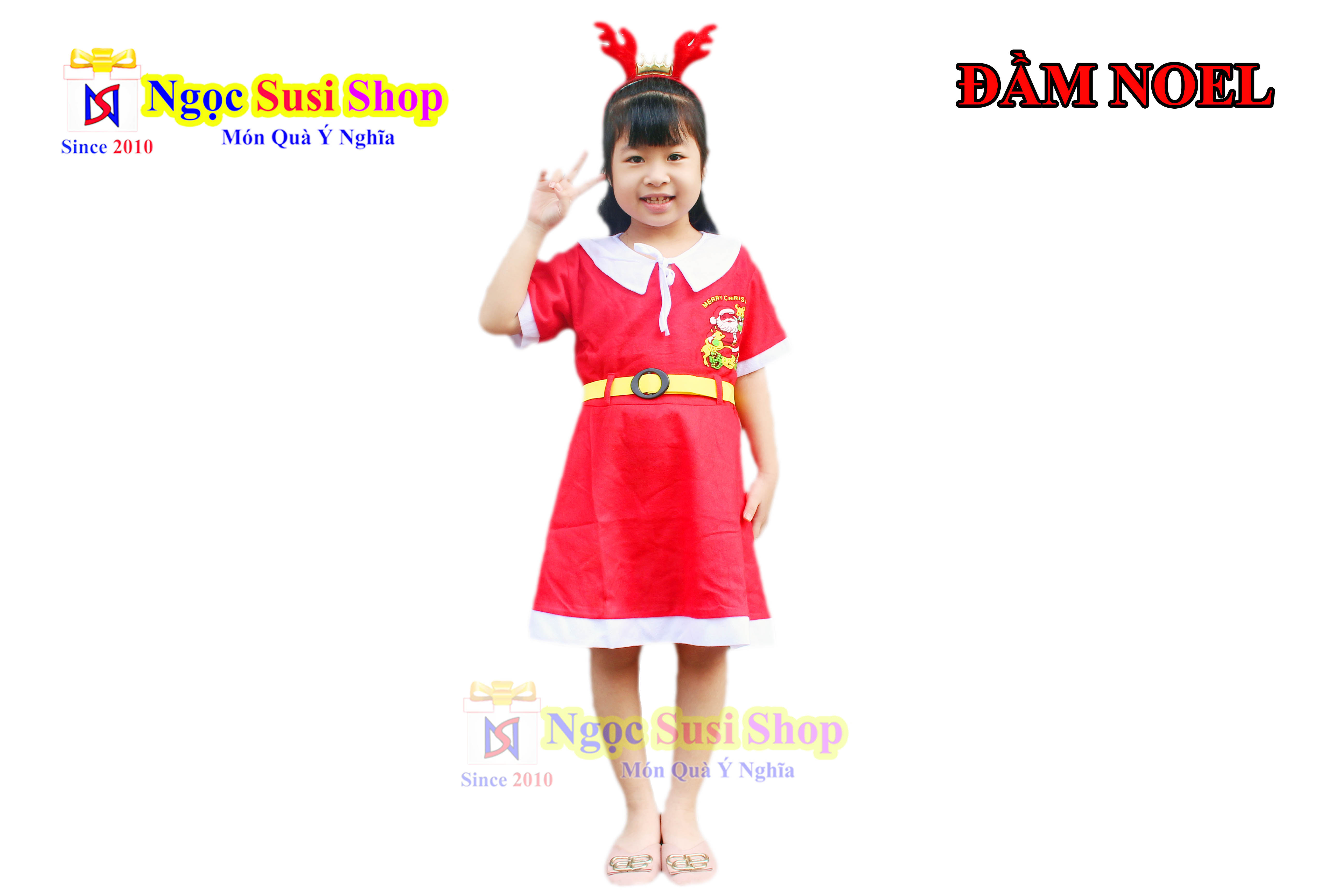 ĐỒ NOEL CHO BÉ GÁI ĐẦM NOEL - VẢI NỈ