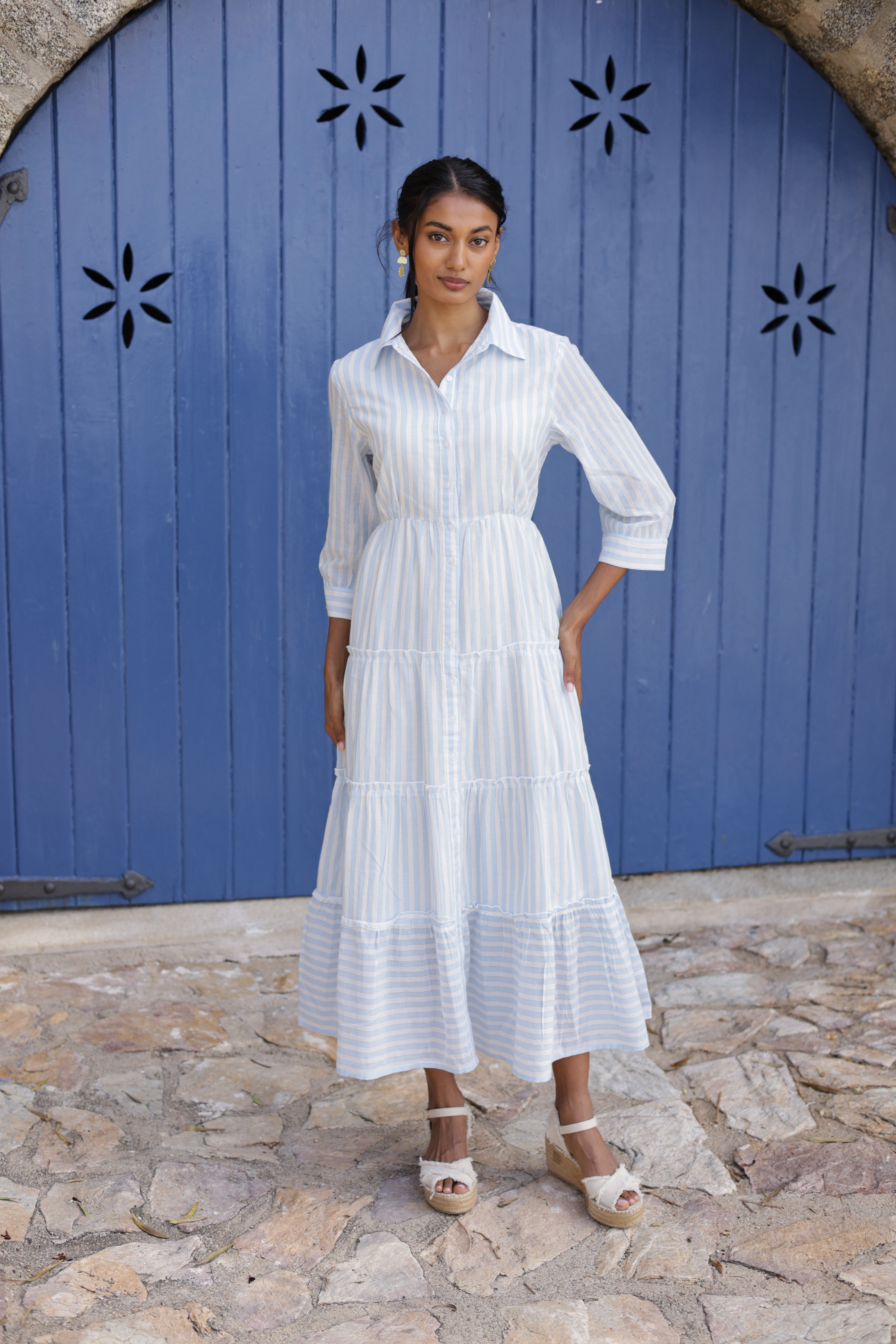 Maxi Sơ Mi Cotton Cao Cấp Luna Llena