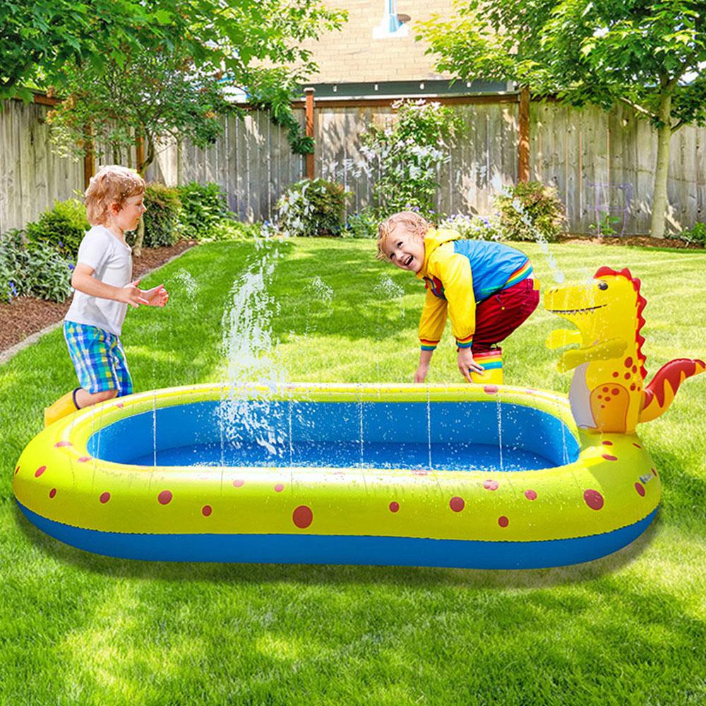 Bể bơi bơm hơi, có đài phun nước cho trẻ em