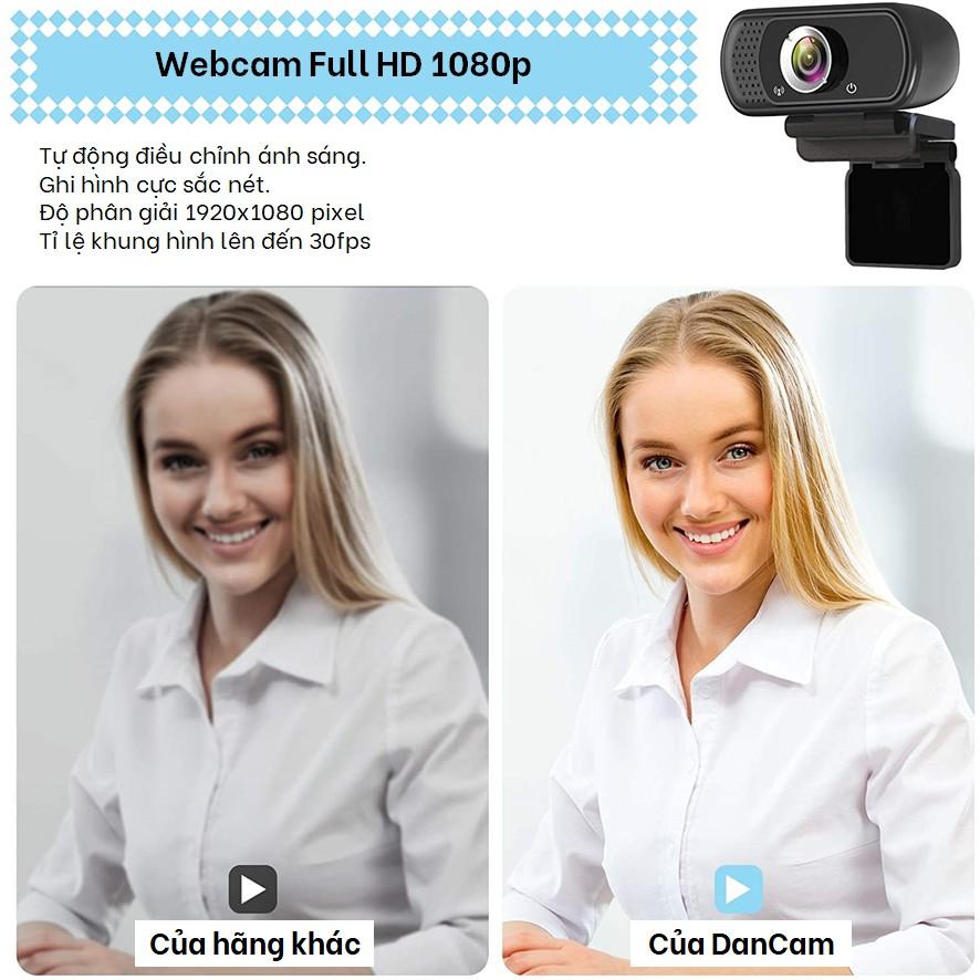 Webcam máy tính FullHD 1080p siêu nét tích hợp mic chống ồn bảo hành 12 tháng