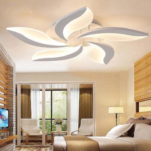 Đèn ốp trần Mica hình đuôi chồn hiện đại MO - 929, MO-930 3 màu ánh sáng