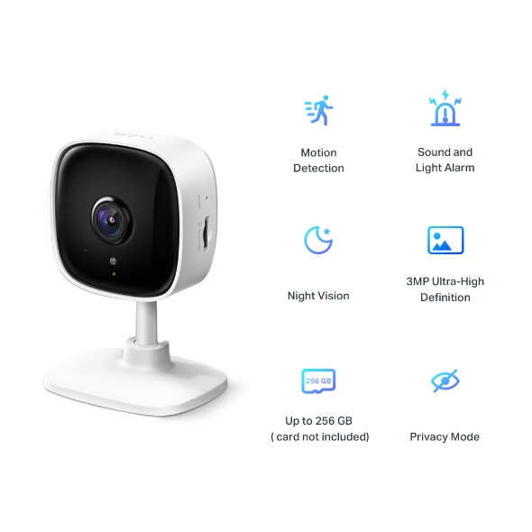 Camera WiFi Thông Minh TP-Link Tapo C110 Độ Phân Giải 3MP An Ninh Gia Đình - Hàng Chính Hãng