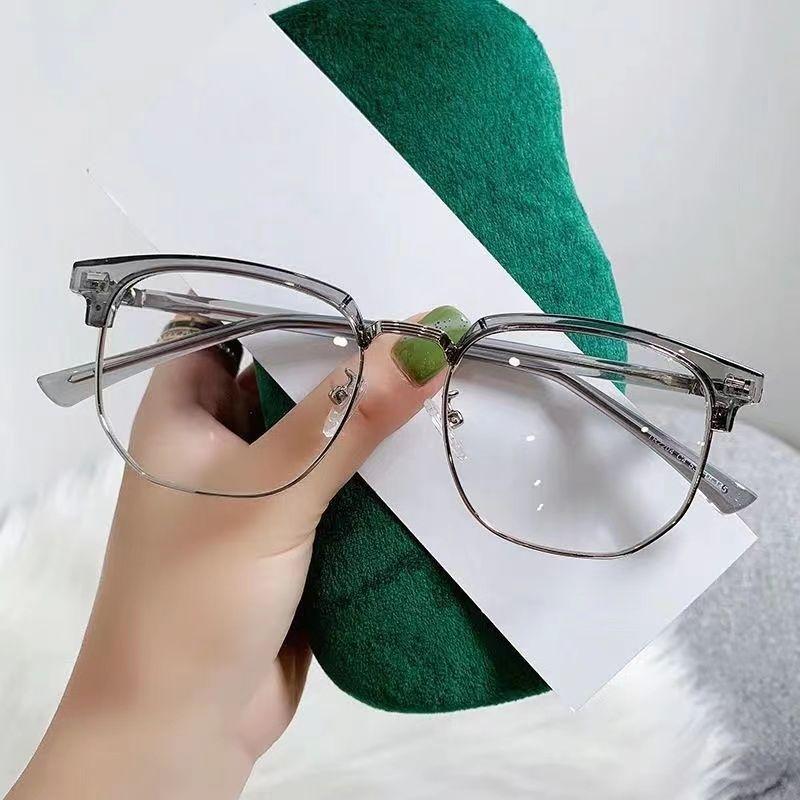 Mắt Kính Đen Nửa Gọng Chống Tia Bức Xạ Phong Cách Doanh Nhân Cổ Điển Sự Bảo Vệ