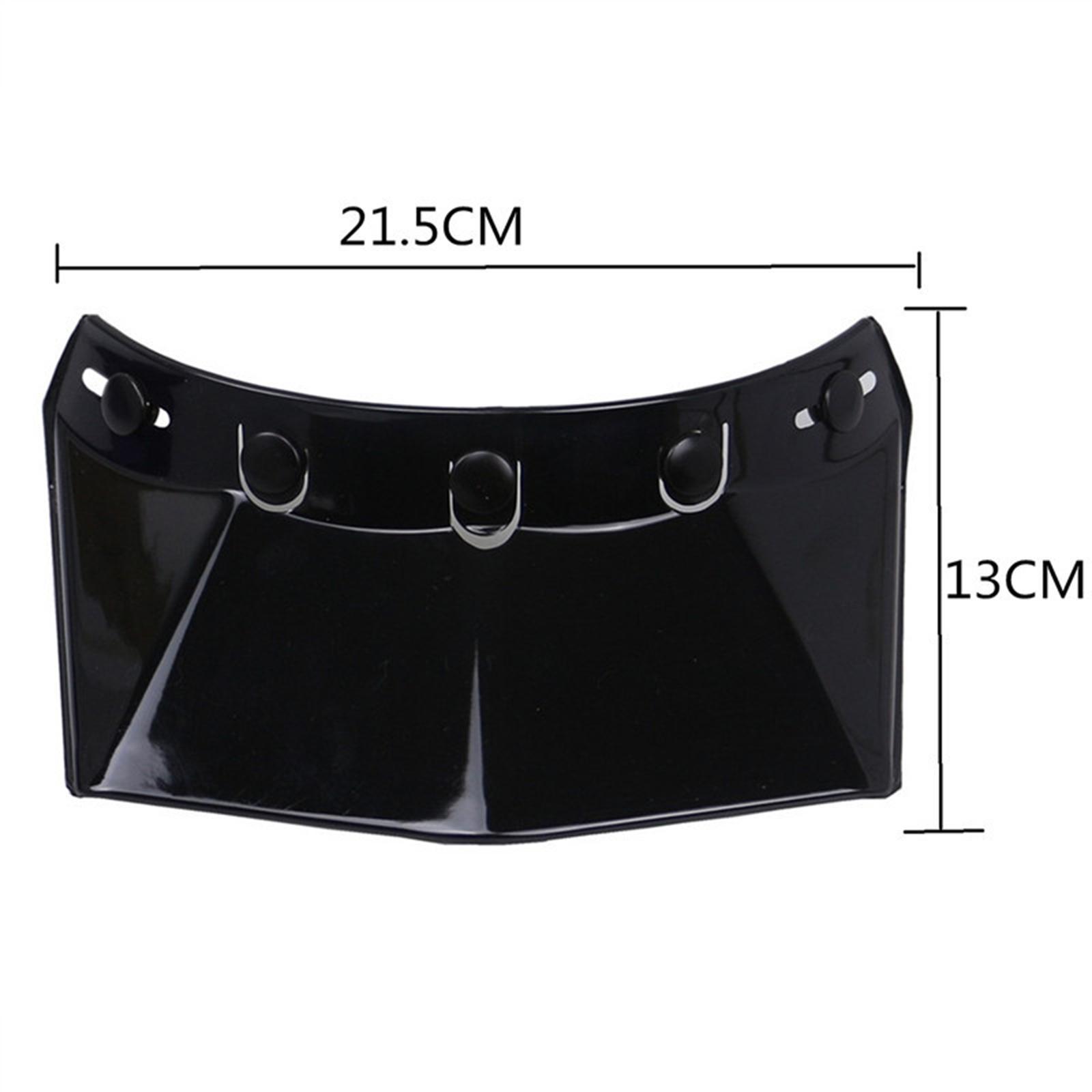 5-Snap Visor Peak Replace for Motorcycle Durable Black