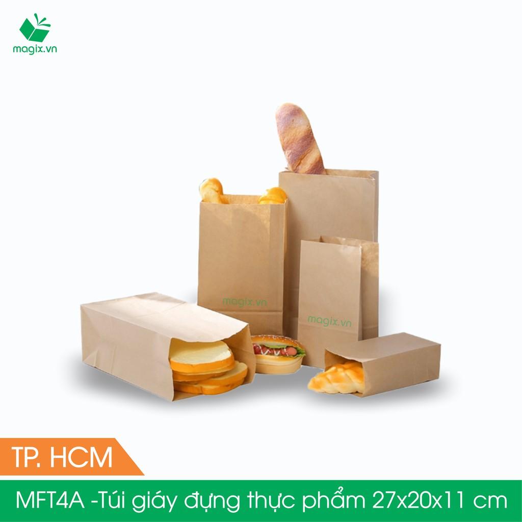 Combo 100 Túi giấy đựng thực phẩm Túi giấy bánh mì