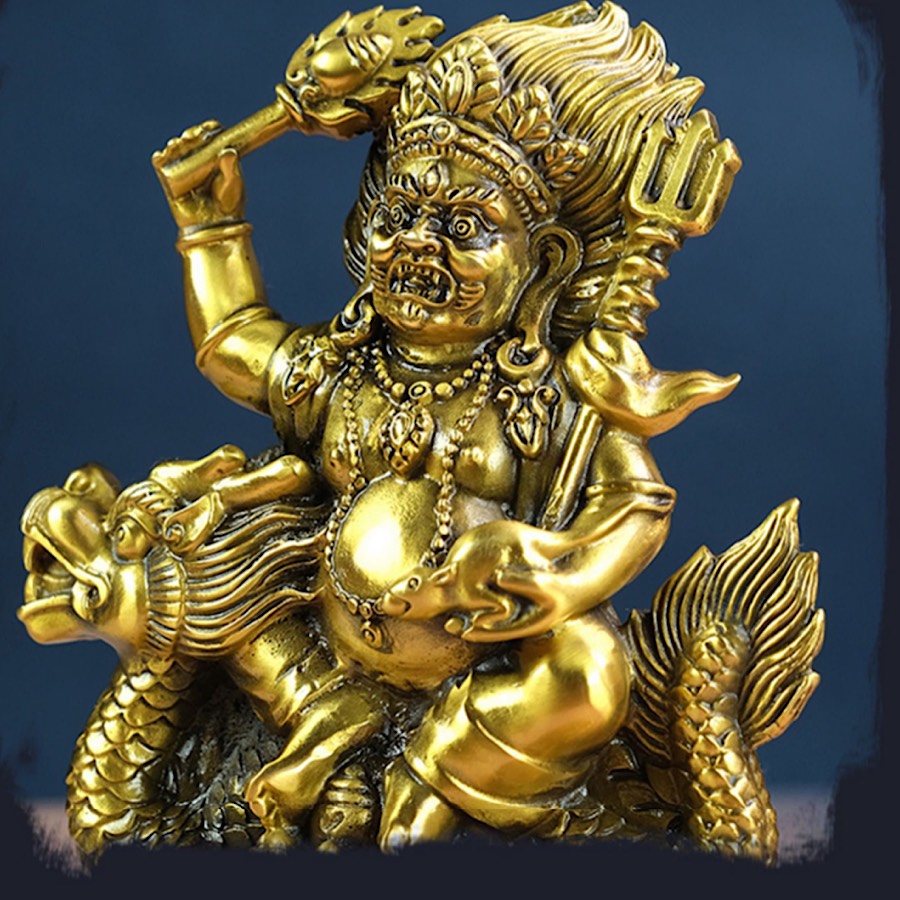 TƯỢNG BẠCH THẦN TÀI MẬT TÔNG BẰNG ĐỒNG CAO 15cm ĐỘ NGƯỜI TUỔI THÂN , DẬU