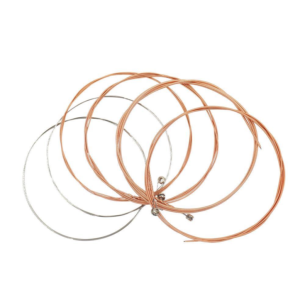 2X Portable 6 Pieces Replacement Guitar Strings Set for Acoustic Guitar Parts