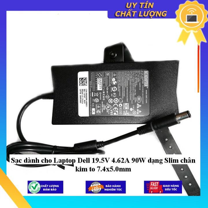 Sạc dùng cho Laptop Dell 19.5V 4.62A 90W dạng Slim chân kim to 7.4x5.0mm - Hàng Nhập Khẩu New Seal