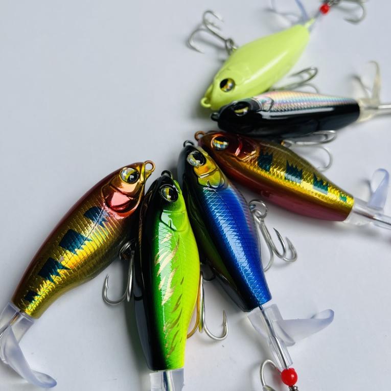 Mồi giả câu lure cá đuôi xoay mini 6,5cm / 6gr Phukiencaulure25 mồi câu lure có đuôi xoay tạo hiệu ứng dẫn dụ cá cực tốt