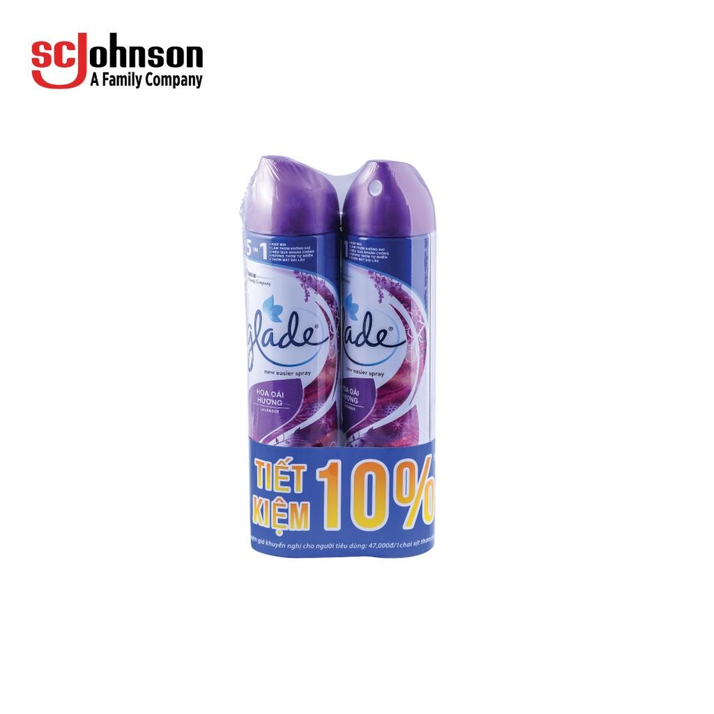 Bộ Đôi GLADE Xịt thơm phòng Hương Lavender 280mlx2