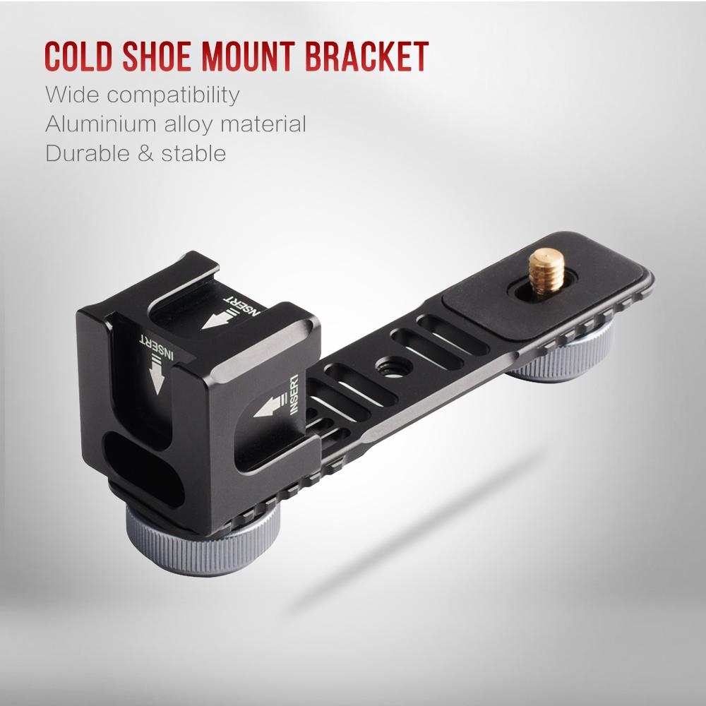Bộ chuyển đổi giá đỡ thanh gimbal bằng hợp kim nhôm đa năng với 4 giá đỡ giày lạnh vít 1/4 inch cho đèn LED