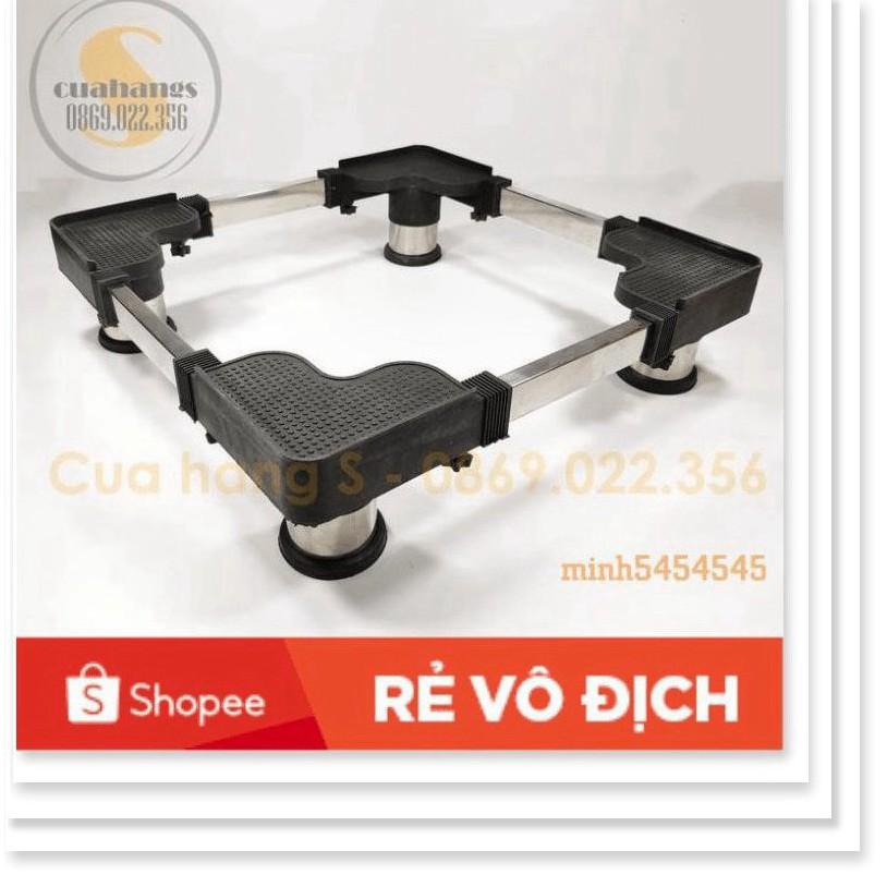 Chân kệ máy giặt tủ lạnh cao cấp trụ Inox
