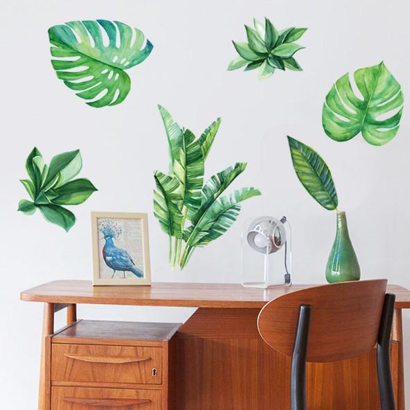 Decal trang trí tường - Lá Dương Xỉ Xanh 02