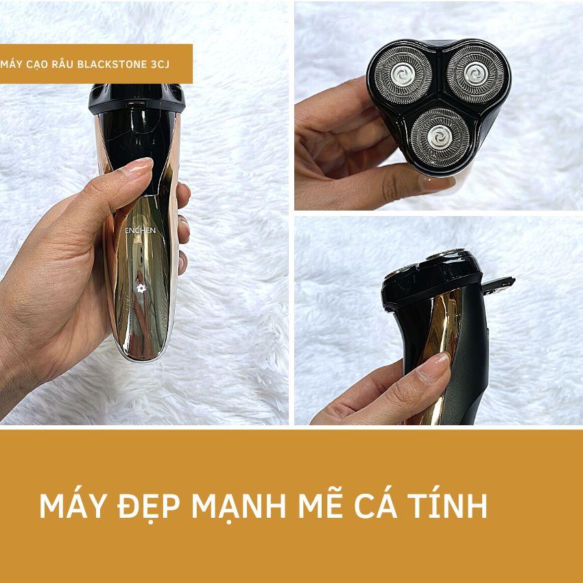 Máy cạo râu Enchen Blackstone 3CJ lưỡi kép vành mỏng 0.9mm chống nước IPX7, pin sạc dùng lâu dài