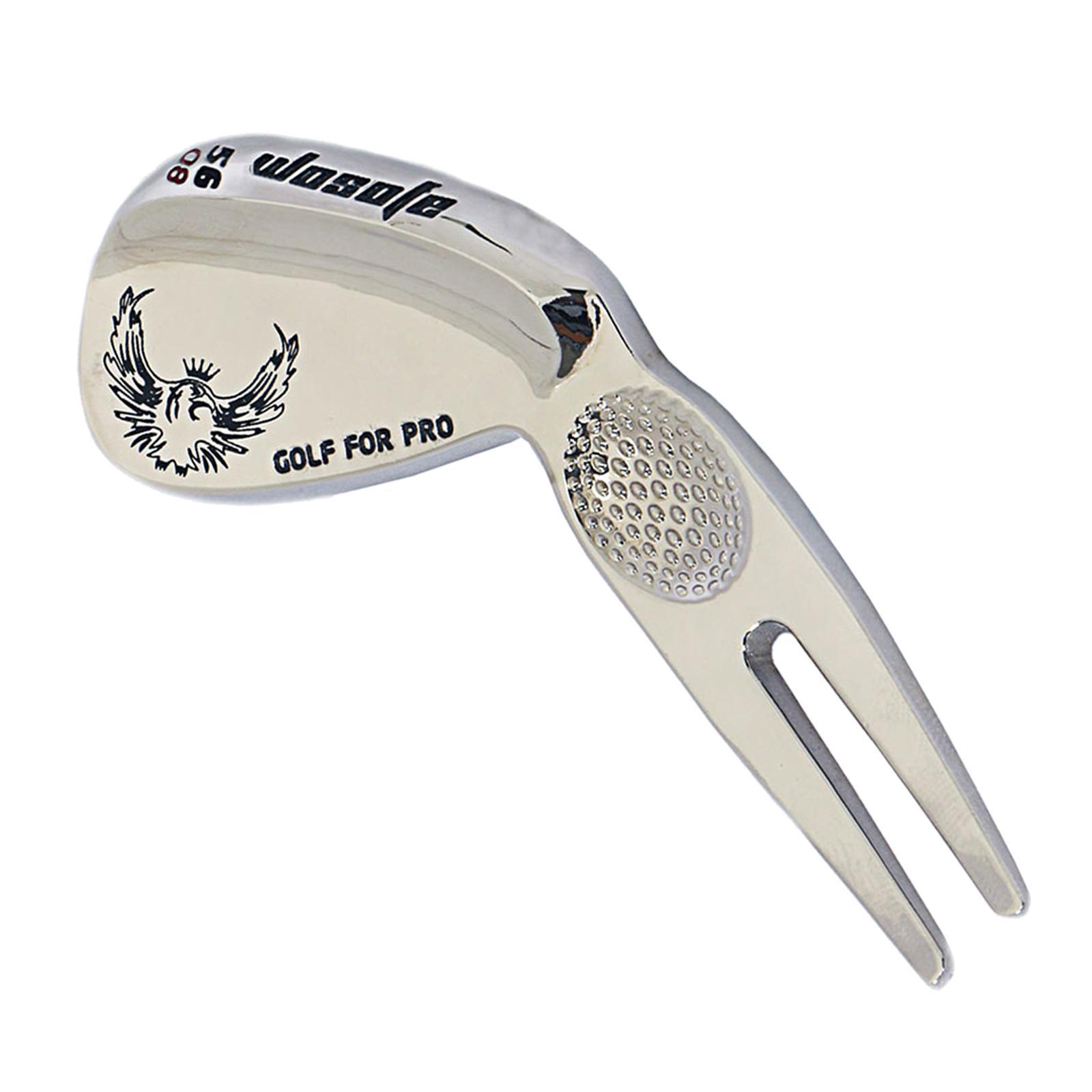2-3pack Lightweight Golf Putting Green Repair Tool Divot Fork Pitchfork Silver