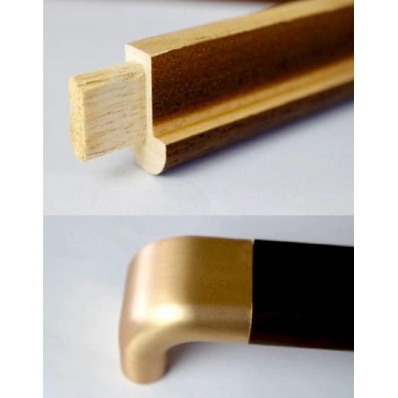 Tranh thư pháp thủ công hình phiến diện (mặt quạt) đóng khung treo ngang 70x35cm