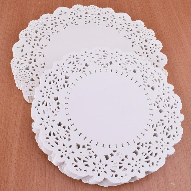 Giấy Thấm Dầu Thực Phẩm 140 Tờ Thấm Dầu Ăn Đồ Chiên Rán Tròn Hoa Văn Đục Lỗ Đa Năng Tiện Dụng