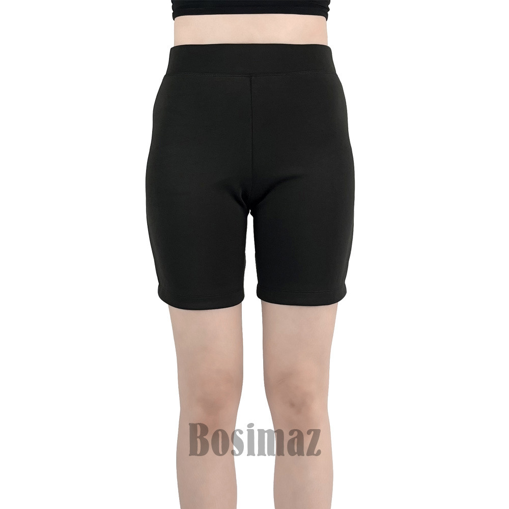 Quần Legging Nữ Bosimaz MS341 đùi không túi màu đen cao cấp, thun co giãn 4 chiều, vải đẹp dày, thoáng mát không xù lông.