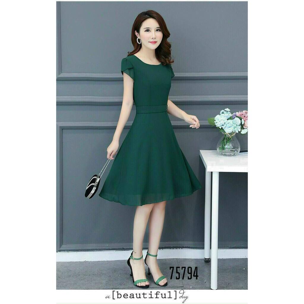 ĐẦM VOAN CHIFFON DÁNG SUÔNG,HỌA TIẾT TRƠN NHƯNG KHÔNG KÉM PHẦN SANG TRỌNG THỜI TRANG MỚI KME