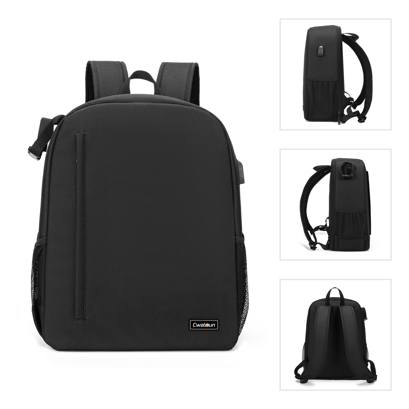 Túi đựng ống kính 600D CWATCUN bảo vệ chống thấm nước Tích hợp cổng sạc USB