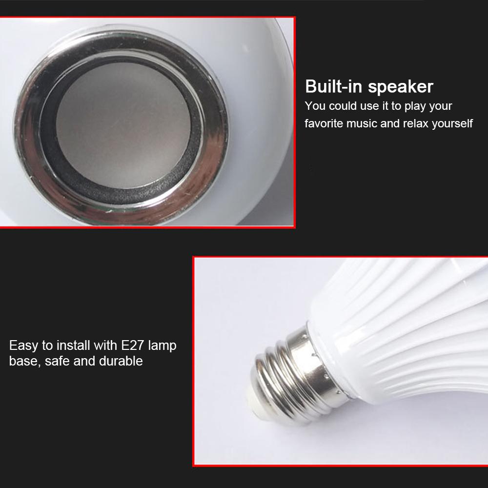 Bóng đèn thông minh không dây BT E27 thay đổi màu sắc có phát nhạc