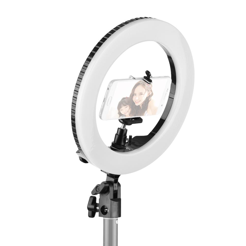 Đèn video 10 inch LED Ring Light Studio  28W Có thể thay đổi độ sáng 3200-5500K Nhiệt độ màu với giá đỡ điện thoại di động Gương trang điểm - Màu xanh lá cây