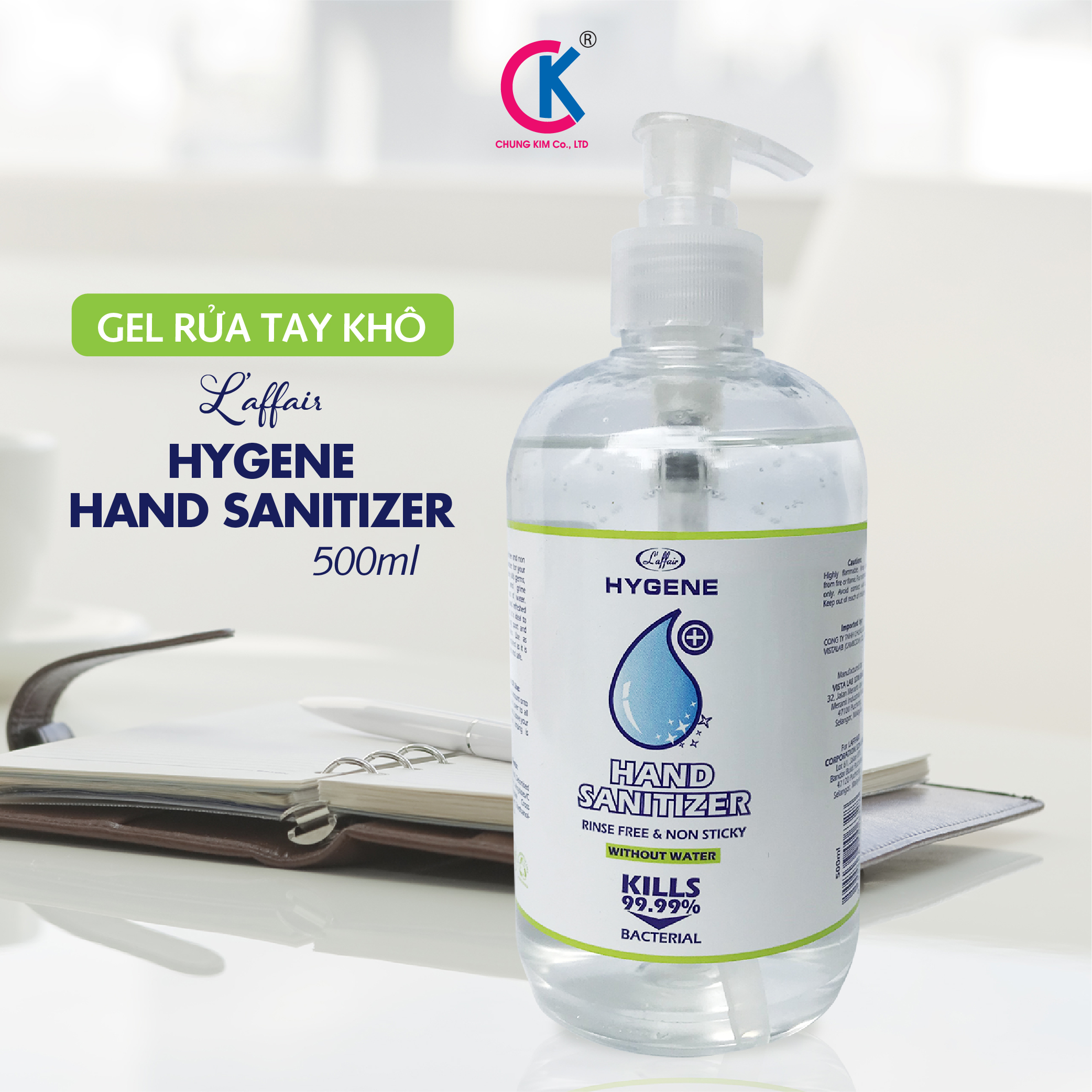 Gel Rửa Tay Khô L’affair Hygene Hand Sanitizer 500ml