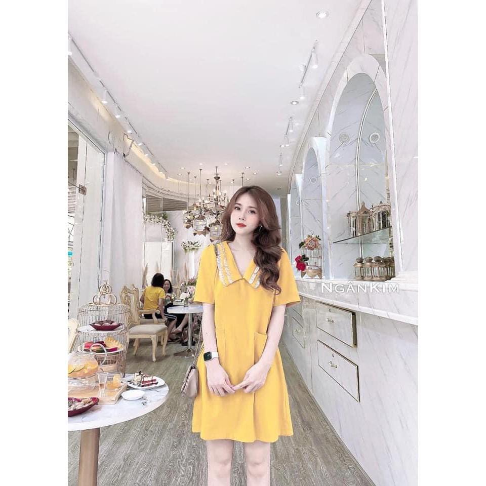 Váy bầu sơ mi cotton cao cấpthiết kế sang chảnh mặc đi làm đi chơi đều đượcFree size 43~68kg