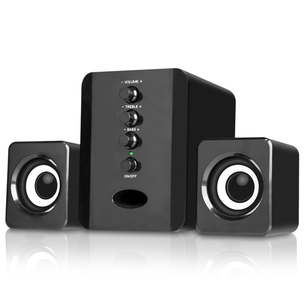 Bộ Loa Máy Tính Để Bàn Âm Thanh Trầm D-202 Tặng Tai Nghe Bluetooth Nhét Tai