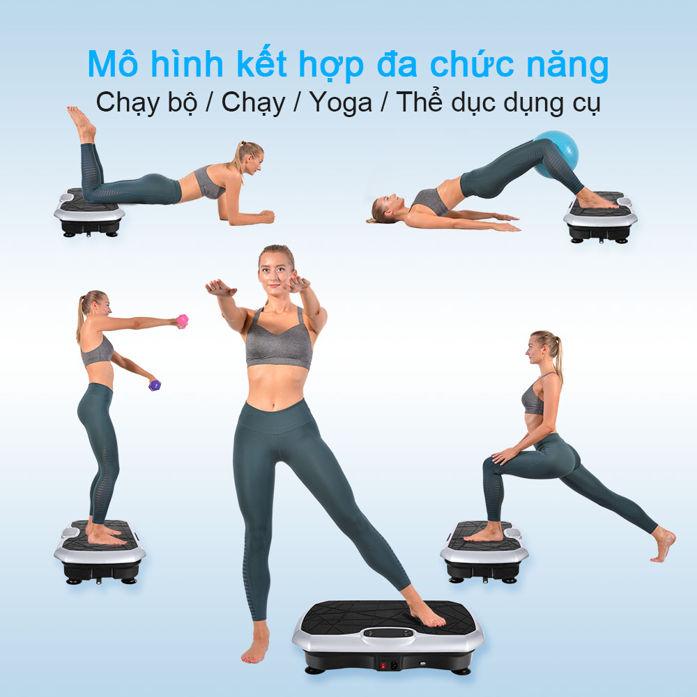 OneTwoFit Máy tập thể thao rung Thiết bị tại nhà có nhạc Bluetooth Máy rung lắc toàn thân cao cấp OT0354
