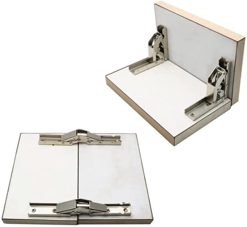 2 Chiếc Thép Không Gỉ 90 Độ Gấp Bản Lề Giấu Chân Đế Bàn Hỗ Trợ Bản Lề Đồ Phụ Kiện Gấp Kệ