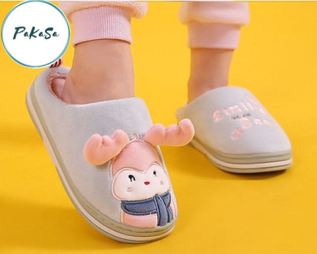 Dép Sục Lông hình Sừng Hươu Mềm Mại Mang Trong Nhà Siêu Ấm Cho Nữ - Hàng chính hãng ( Size 38-39)