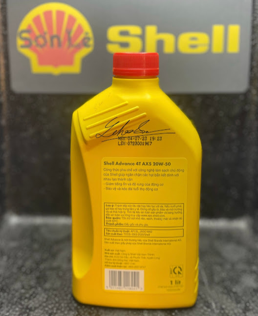 Shell ax5 20w-50. 1L . Shell vàng cho xe chở nặng (chuyên shipper giao hàng)