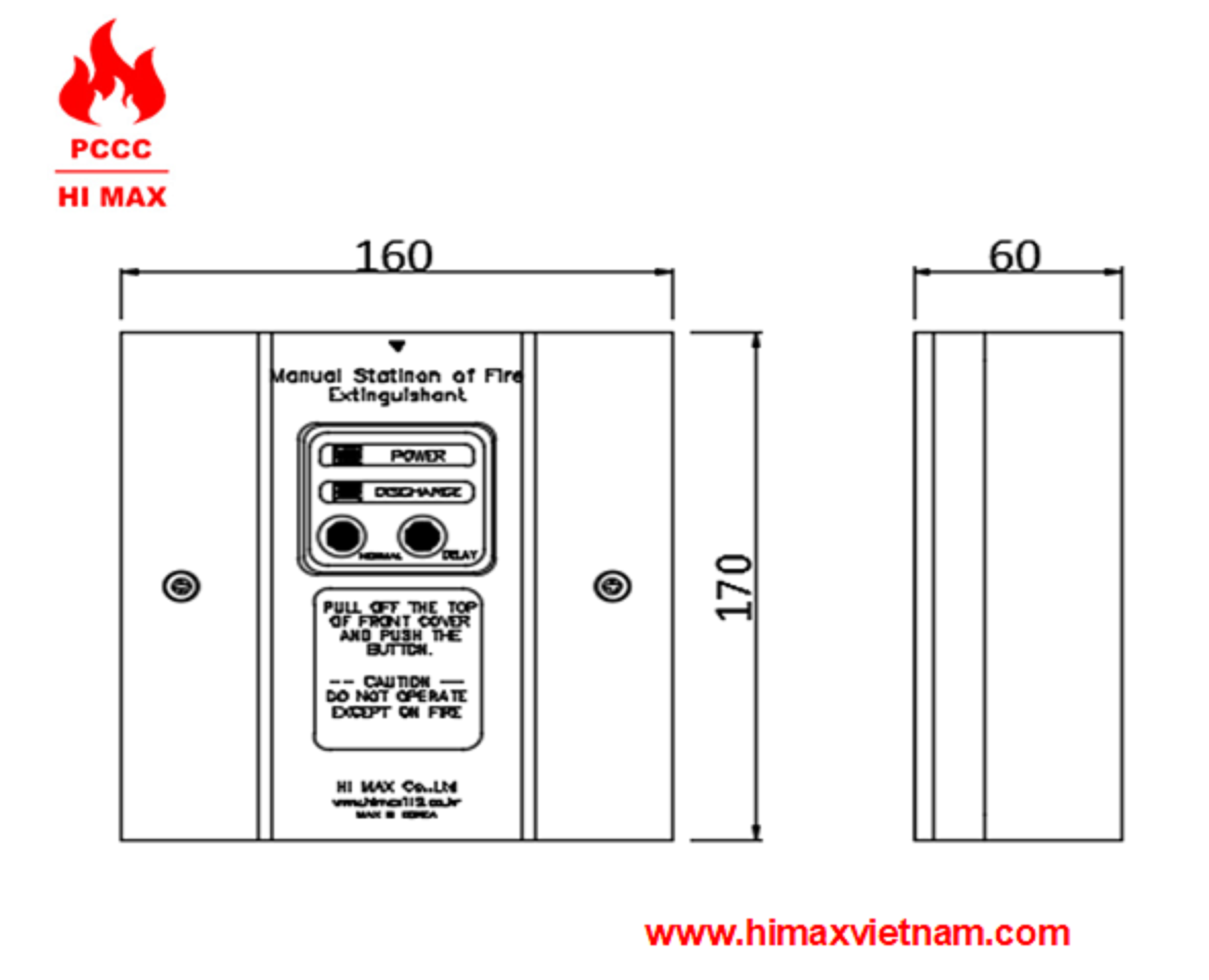 Nút ấn xả khí hi max HM4002