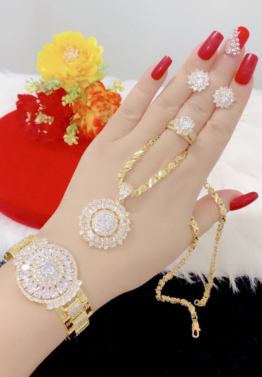 Bộ trang sức 4 món mạ 18k cao cấp P621