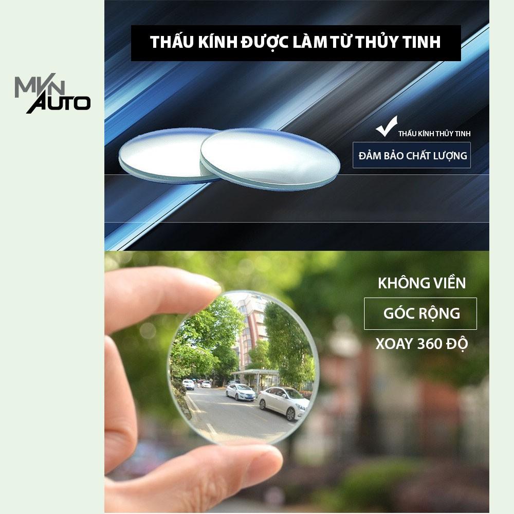 Bộ 2 Gương Cầu Lồi Gắn Kính Hậu Ô tô Xoay Đa Chiều Giúp Xóa Điểm Mù