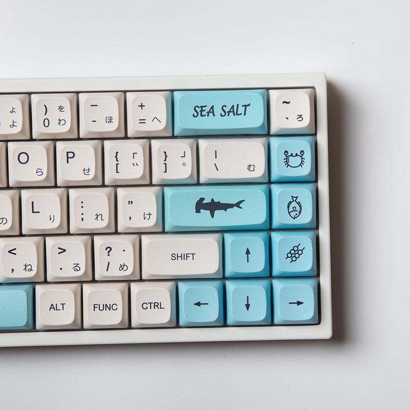 Sea Salt Milk XDA profile PBT Keycaps Dye-Sub 61 64 68 84 87 96 980 104 108