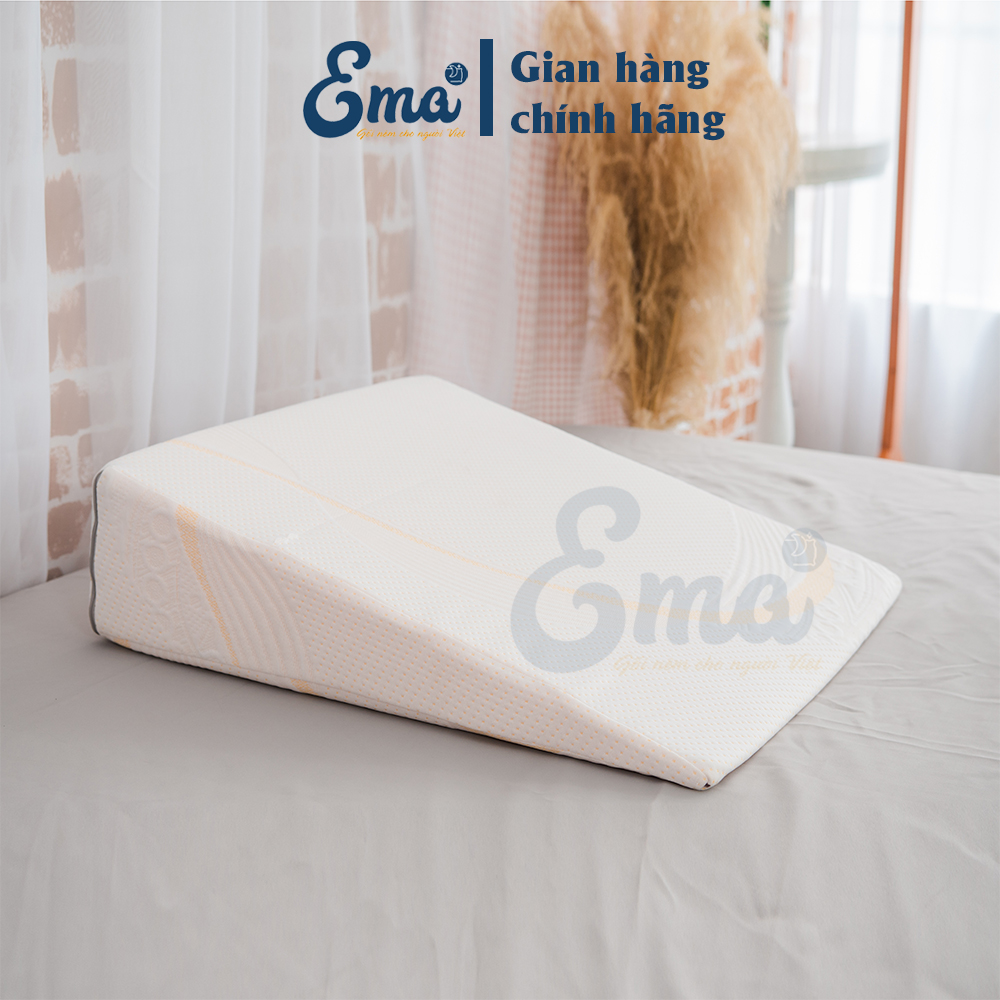 Gối chống trào ngược dạ dày thực quản người lớn Ema giúp giảm trào ngược dạ dày, viêm họng mãn tính, nuốt vướng, nghẹn cổ, khó thở khi ngủ, ngáy ngủ