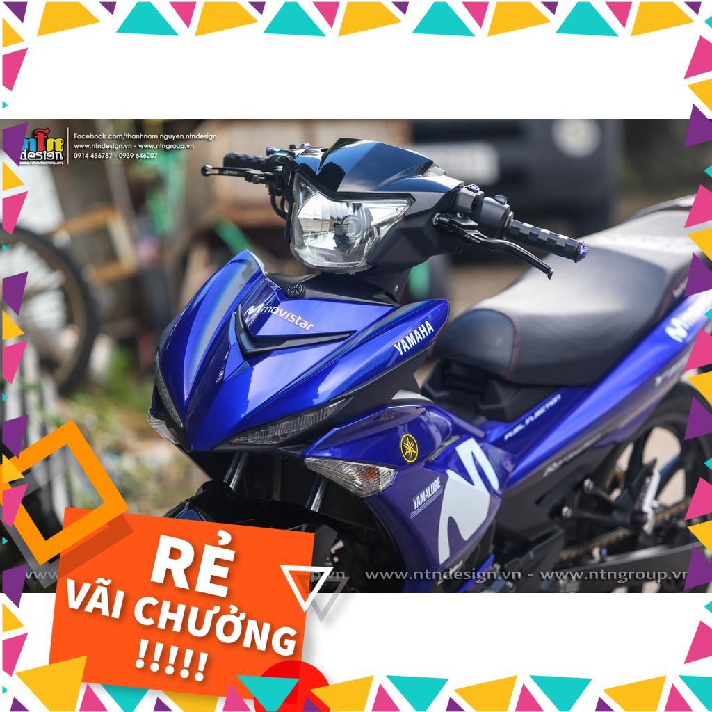 Tem Rời Exciter 150 Mẫu Movistar Trắng Xanh GP