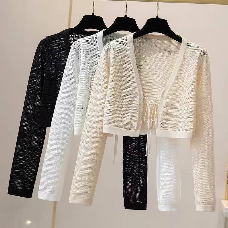 Áo Khoác Len Dạng Lưới Croptop Có 4 Màu - Hana Trâm Shop