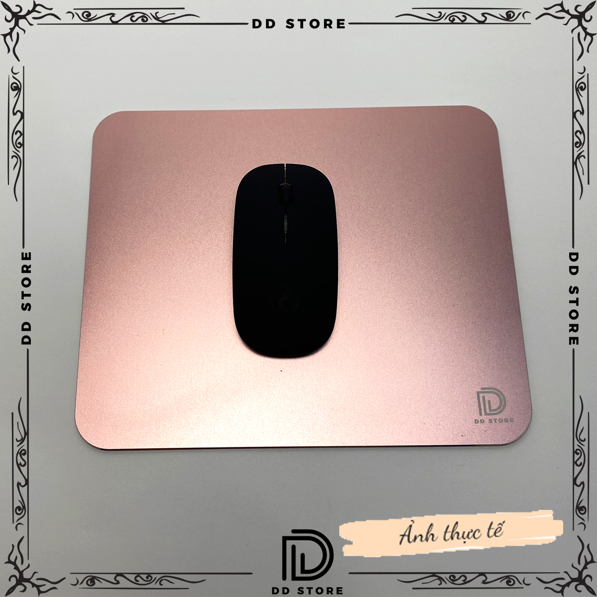 Miếng Lót Chuột Nhôm (Mouse pad Aluminum) DD-100 kích thước 245x202mm Hàng Chính Hãng