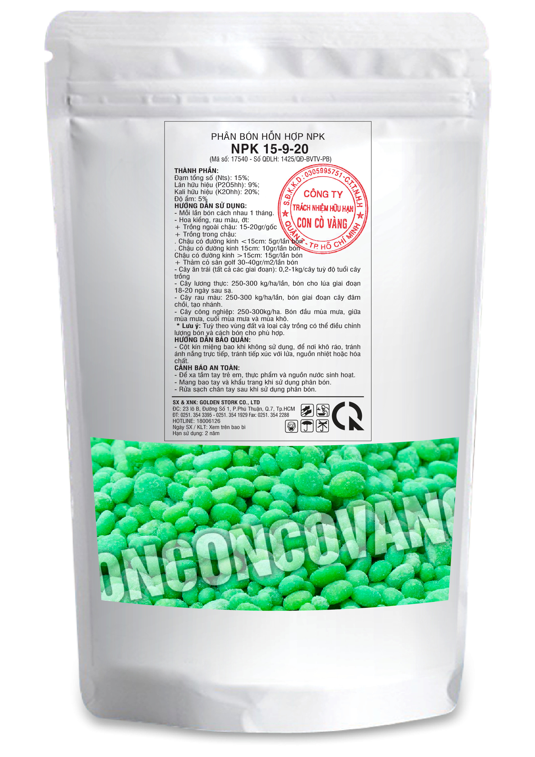 Phân bón NPK 15-9-20+TE NutriTech Premium